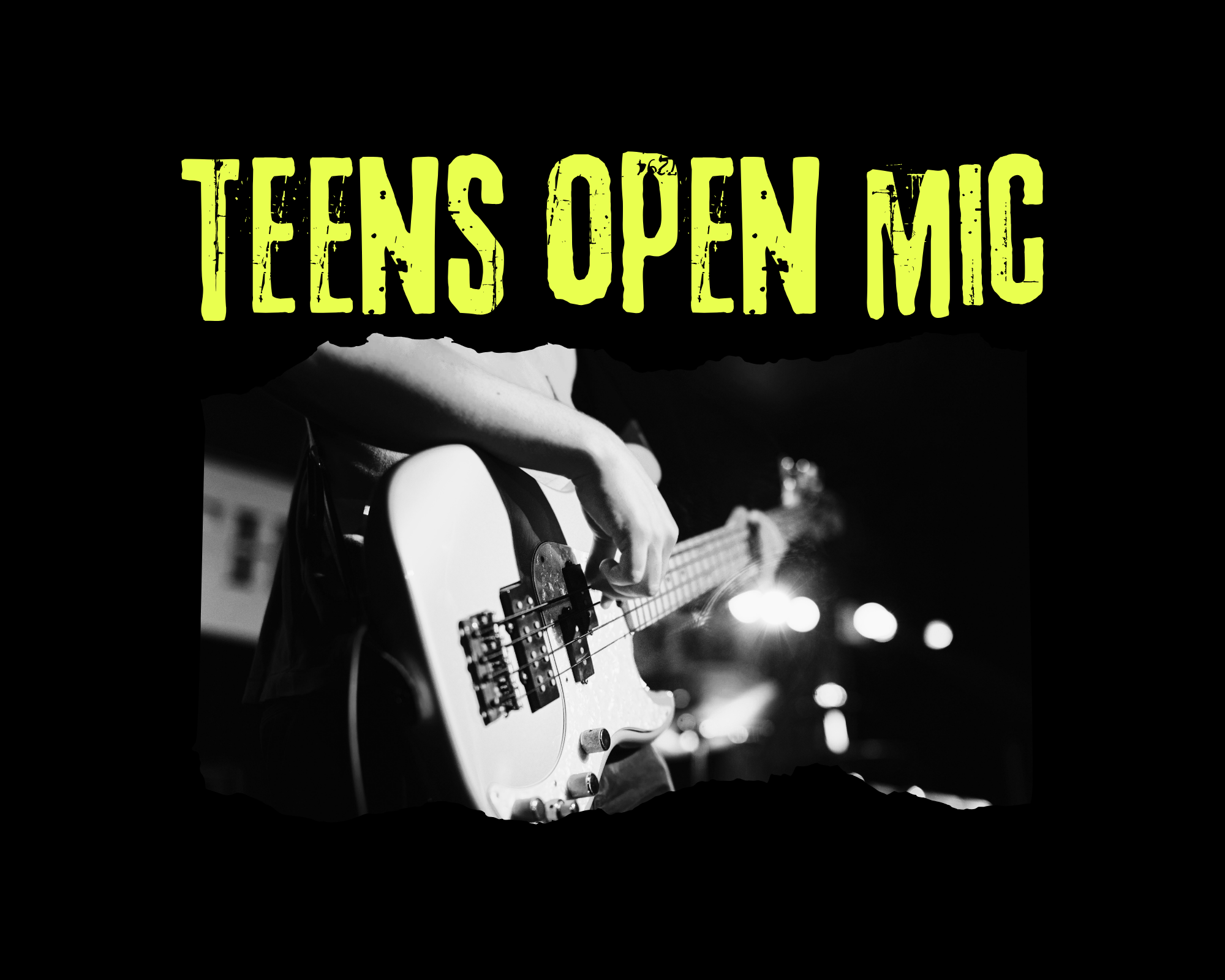 Poster for Teens Open Mic Night